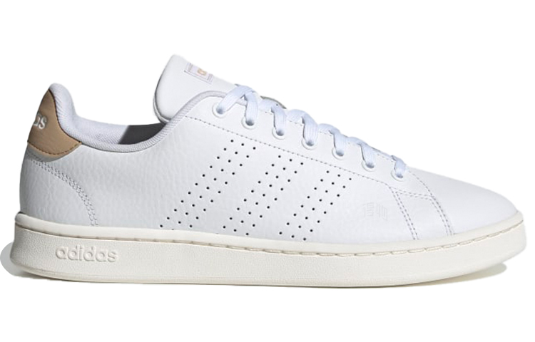 Мужские кеды adidas neo ADVANTAGE (бело-коричневые) — фото 2