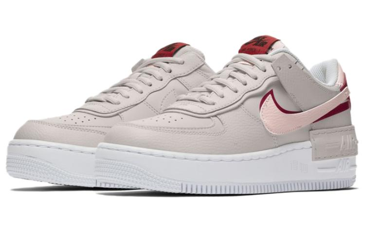 Женские кроссовки Nike Air Force 1 Shadow (бело-красно-розовые) — Белый / красный / розовый — фото 2