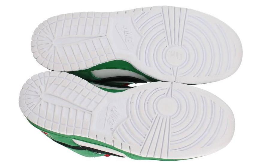 Мужские кроссовки Nike Dunk SB Heineken (зеленые) — Зелёный / чёрный / белый / красный — фото 5