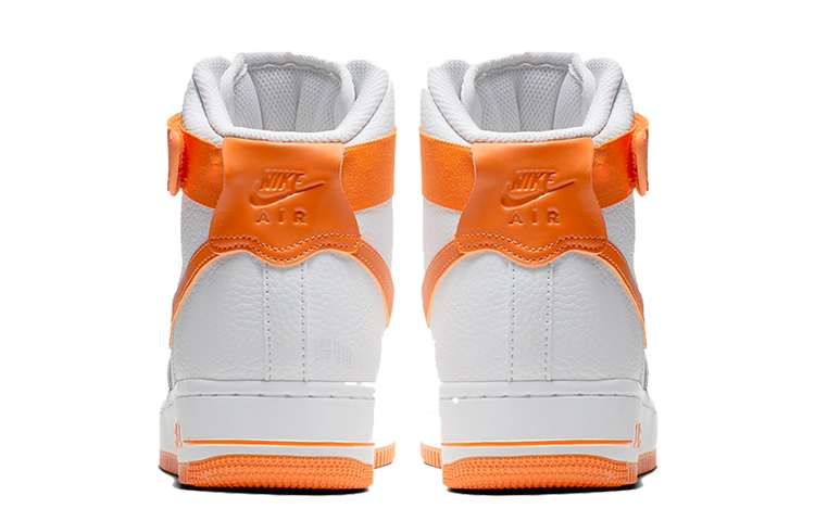 Женские кроссовки Nike Air Force 1 Vibrant Orange (белый / оранжевый) — фото 4