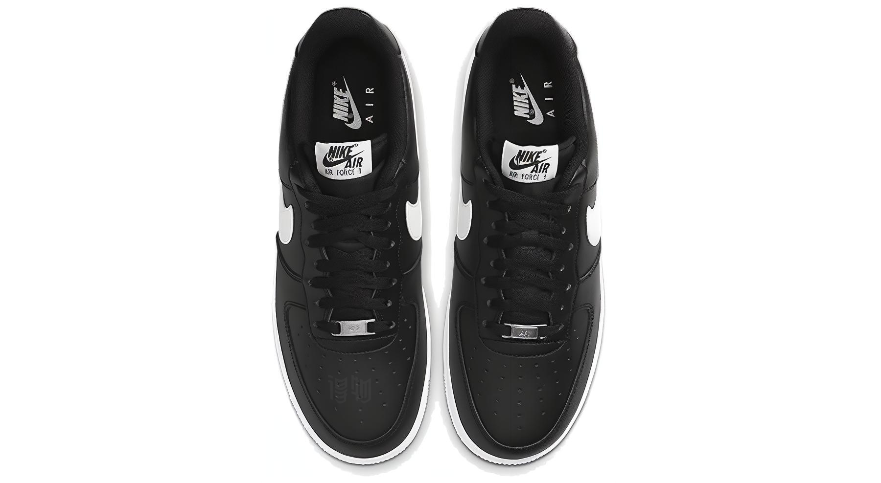Мужские кроссовки Nike Air Force 1 '07 (черные) — Чёрный — фото 4