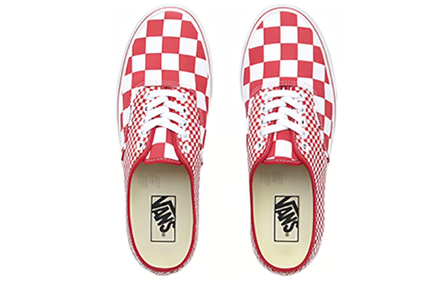 Кеды Vans Authentic Mix Checker (красно-белые) — фото 4