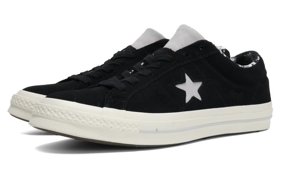Кеды Converse One Star Tropical Feet Black White (черно-белые) — фото 3