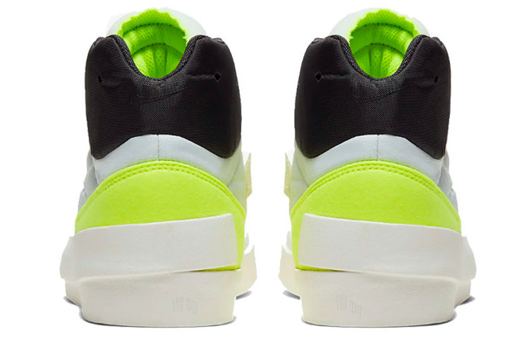 Кеды Nike Drop-Type Mid (бело-зеленые) — 白/荧光绿/黑 — фото 4