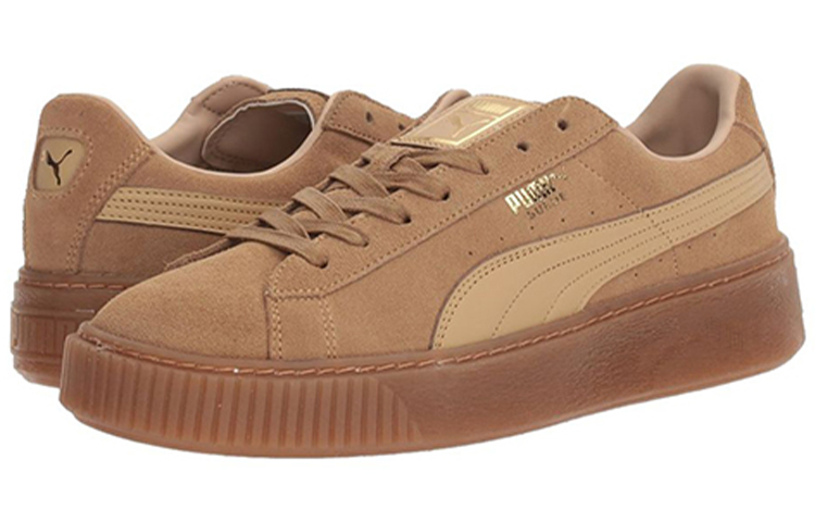 Женские кеды PUMA Suede Platform (коричневые) — фото 3