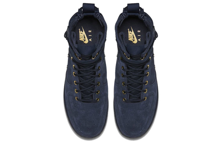 Кроссовки Nike Air Force 1 (синие) — 黑曜石色 — фото 4