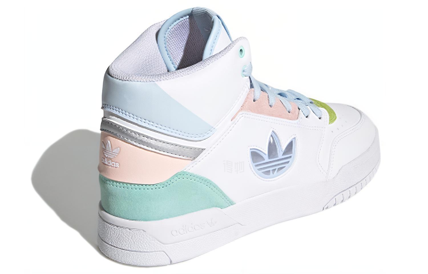 Женские кроссовки adidas originals Drop Step XL Xlt (бело-сине-розово-зеленые) — Белыйсинийрозовыйзелёный — фото 4