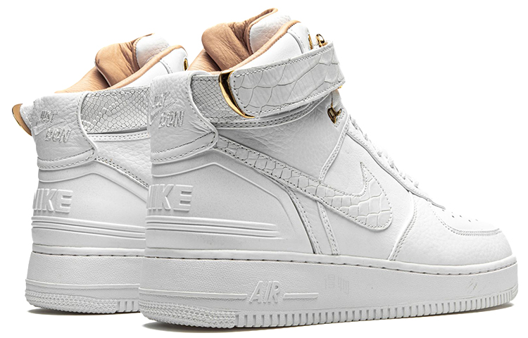 Кроссовки Nike Air Force 1 OG (бело-золотые) — Белый / золотой — фото 4