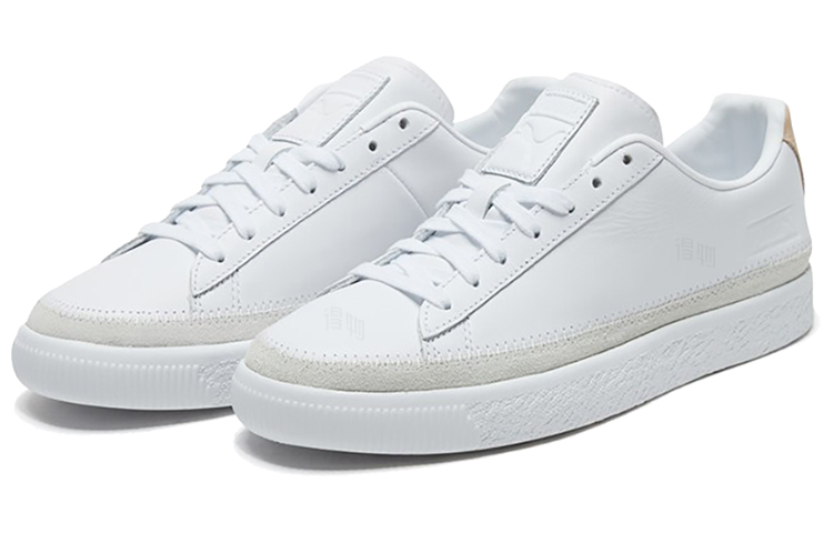 Кеды PUMA Basket Trim Block (белый / золотой) — фото 3
