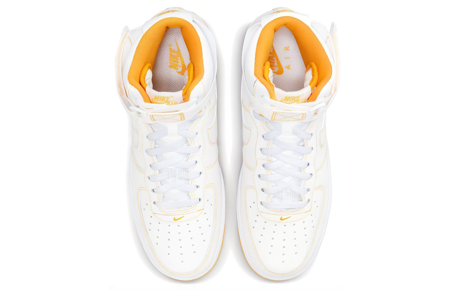 Мужские кроссовки Nike Air Force 1 07 "Laser Orange" (бело-оранжевые) — фото 3