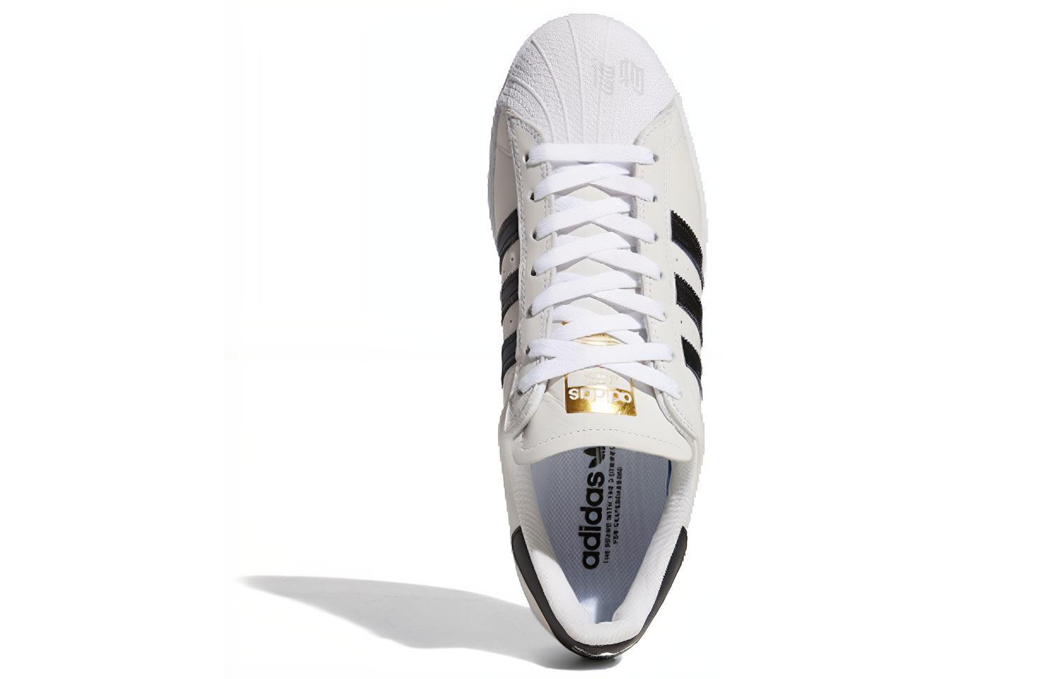 Мужские кеды adidas (бело-черные) — фото 4