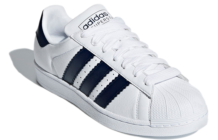 Мужские кеды adidas Originals Superstar (бело-синие) — фото 3