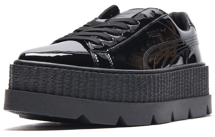 Женские кеды PUMA Rihanna Fenty Patent Black (черные) — Чёрный / чёрный — фото 2