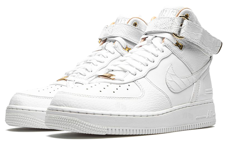 Кроссовки Nike Air Force 1 OG (бело-золотые) — Белый / золотой — фото 3