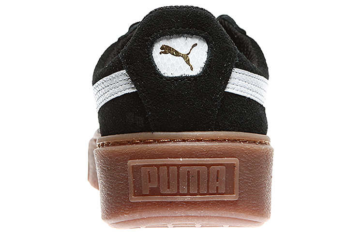 Кеды PUMA Suede Platform (черно-бело-коричневые) — фото 3