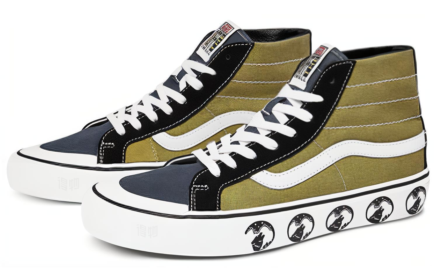 Кеды Vans SK8 138 Decon Sf (черно-зеленые) — Чёрный / зелёный — фото 3