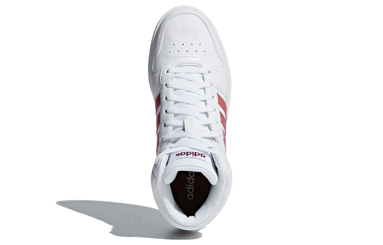 Женские кроссовки adidas neo Hoops 2.0 Mid (белый / фиолетовый / красный) — фото 5