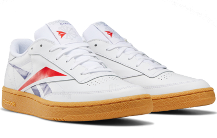 Кеды Reebok Club C 85 Mu (красно-синие) — фото 2