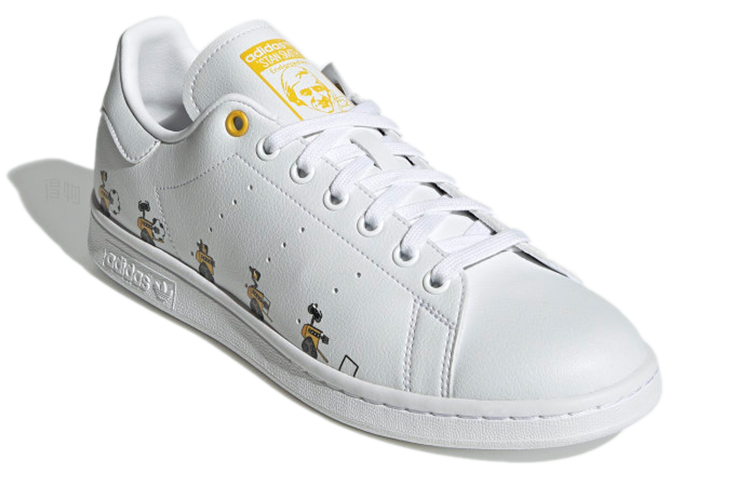 Кеды adidas originals STAN SMITH (бело-желтые) — Белый / жёлтый — фото 3