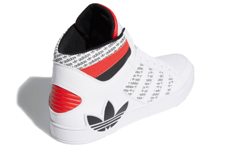 Кеды adidas originals Hardcourt Hi (бело-красные) — фото 3