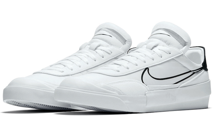 Кроссовки Nike Drop-Type HBR (бело-черные) — фото 2