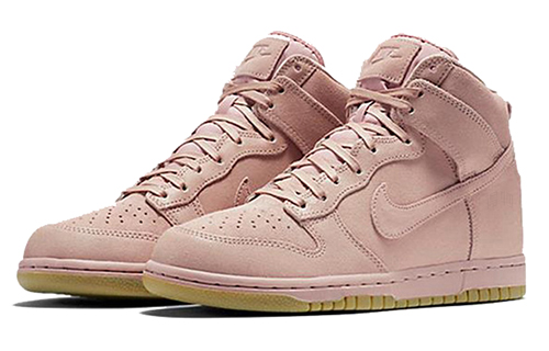 Женские кеды Nike Dunk High (розовые) — фото 3