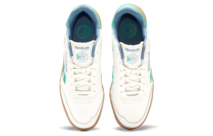 Кеды Reebok Club C Revenge Legacy (бело-зелено-синие) — фото 4