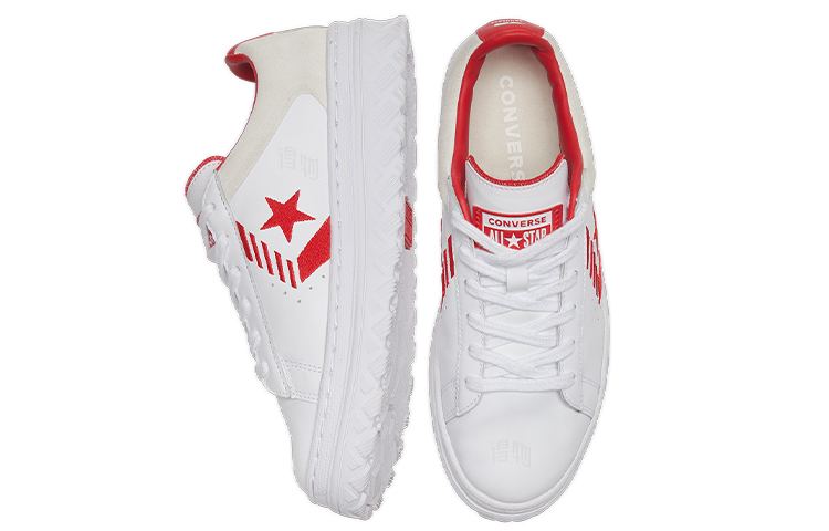 Кеды Converse Cons Pro Leather X2 (бело-красные) — Белыйкрасный — фото 3