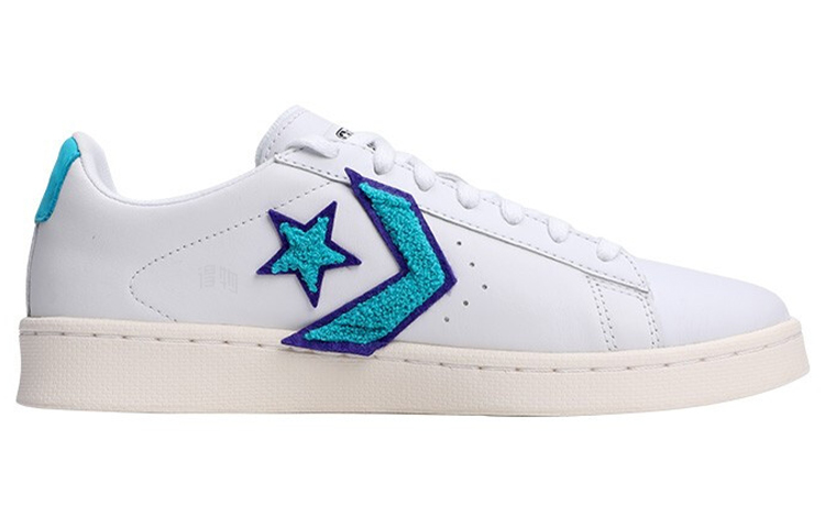 Кеды Converse Cons Pro Leather Low (бело-голубые) — фото 2