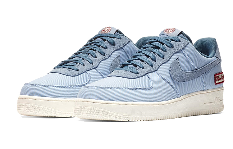 Мужские кеды Nike Air Force 1 Detroit Home (синие) — Синий — фото 2