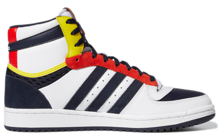 Мужские кеды adidas Top Ten RB (бело-сине-желто-красные) — Белый / синий / жёлтый / красный — фото 2