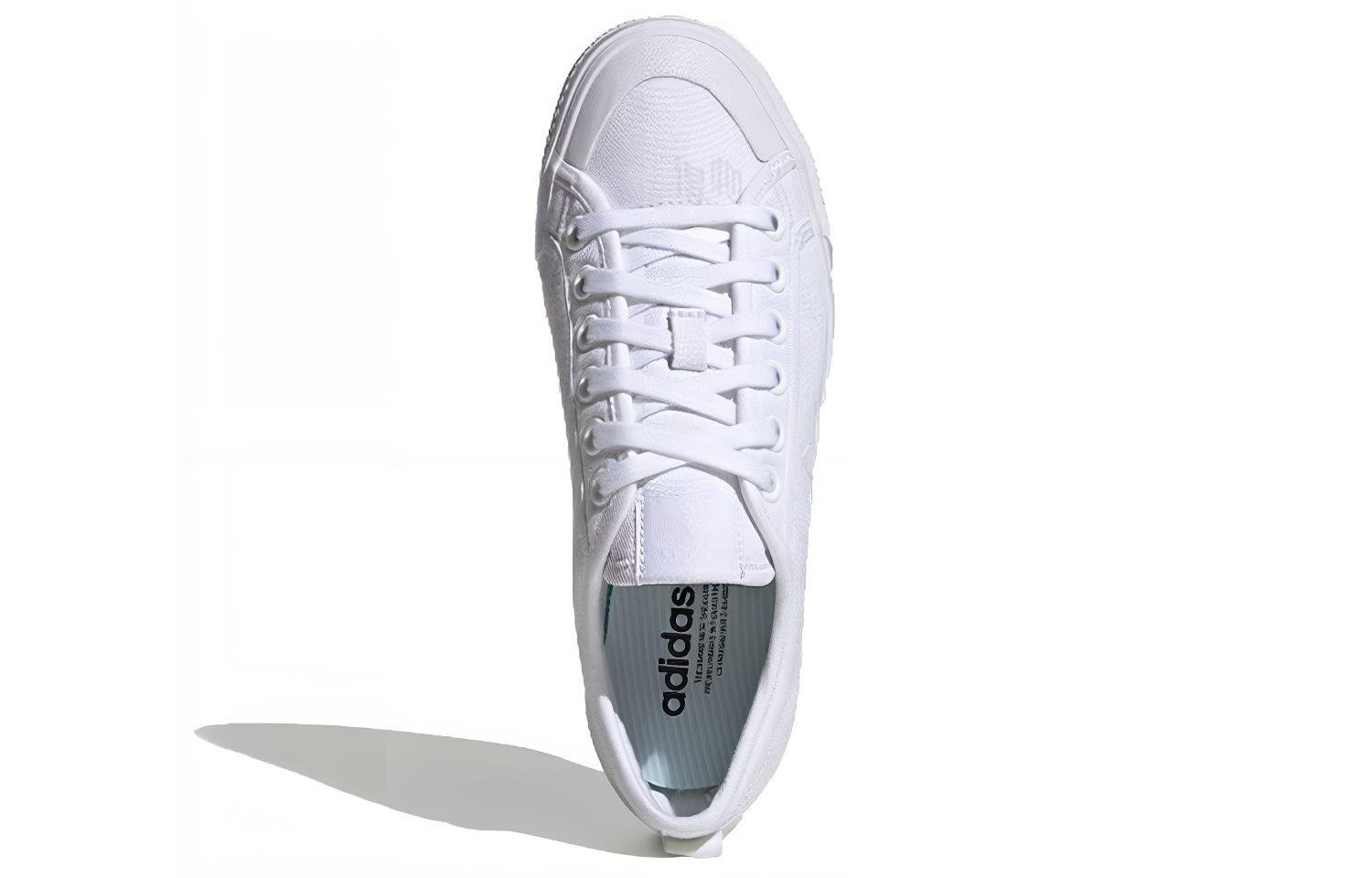Женские кеды adidas originals Nizza Trefoil (белые) — фото 4