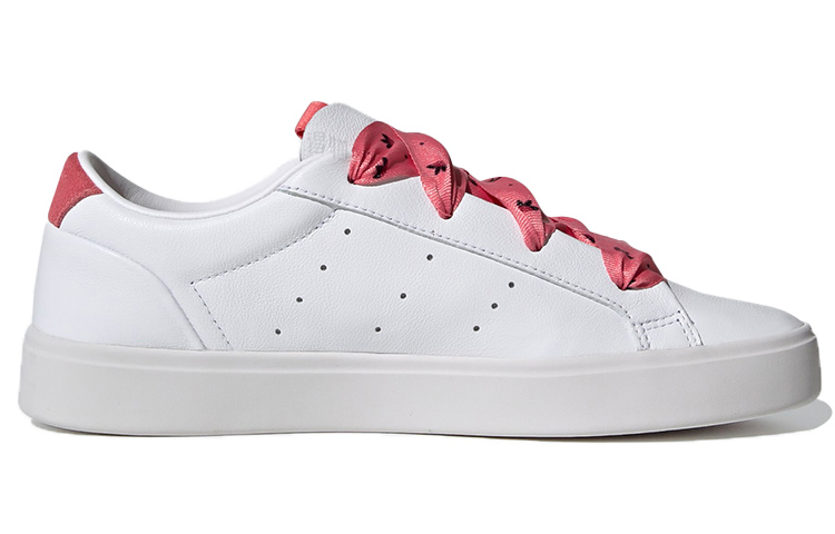 Женские кеды adidas originals Sleek (бело-розовые) — фото 2