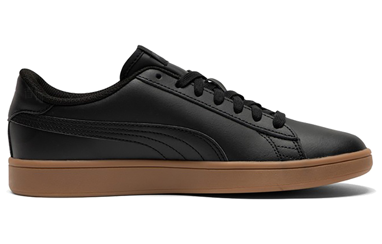 Кеды PUMA Smash v2 (черно-коричневые) — Чёрный / коричневый — фото 2