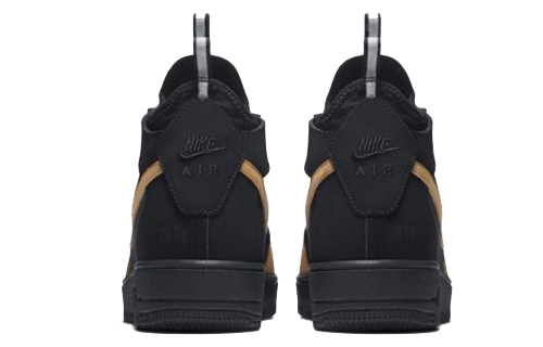 Кроссовки Nike Air Force 1 (черно-коричневые) — Чёрный / коричневый — фото 5