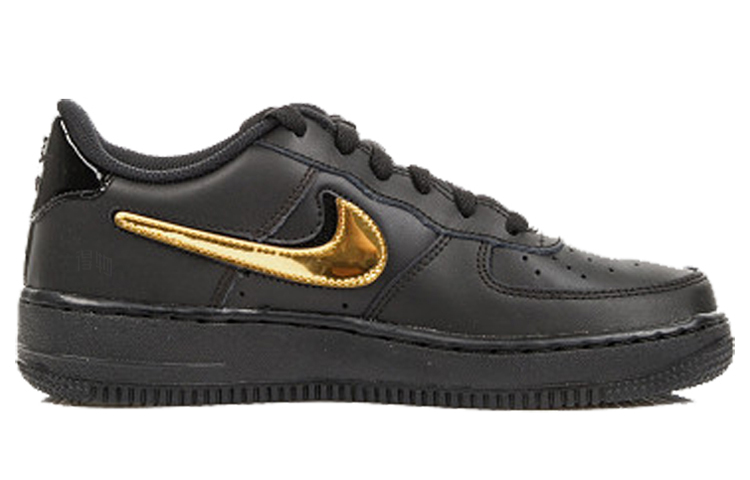 Женские кроссовки Nike Air Force 1 LV8 3 (черно-золотые) — Чёрныйзолотой — фото 2