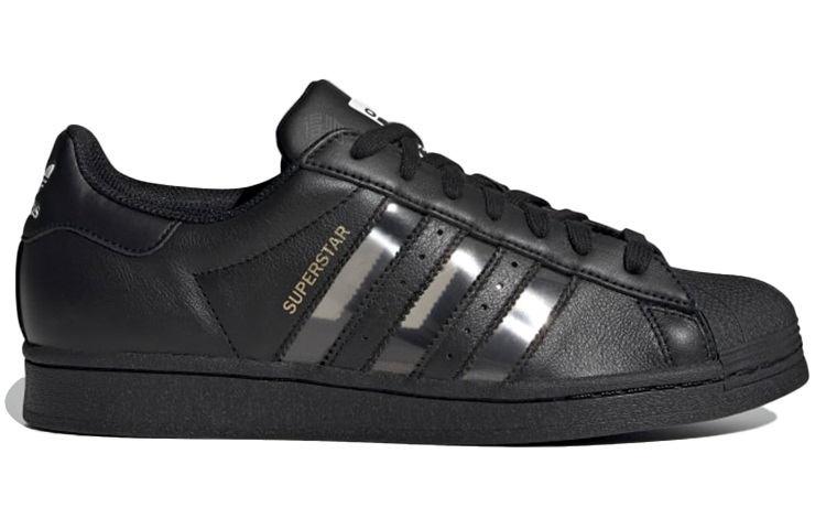 Кеды adidas originals Superstar (черно-серебряные) — фото 2