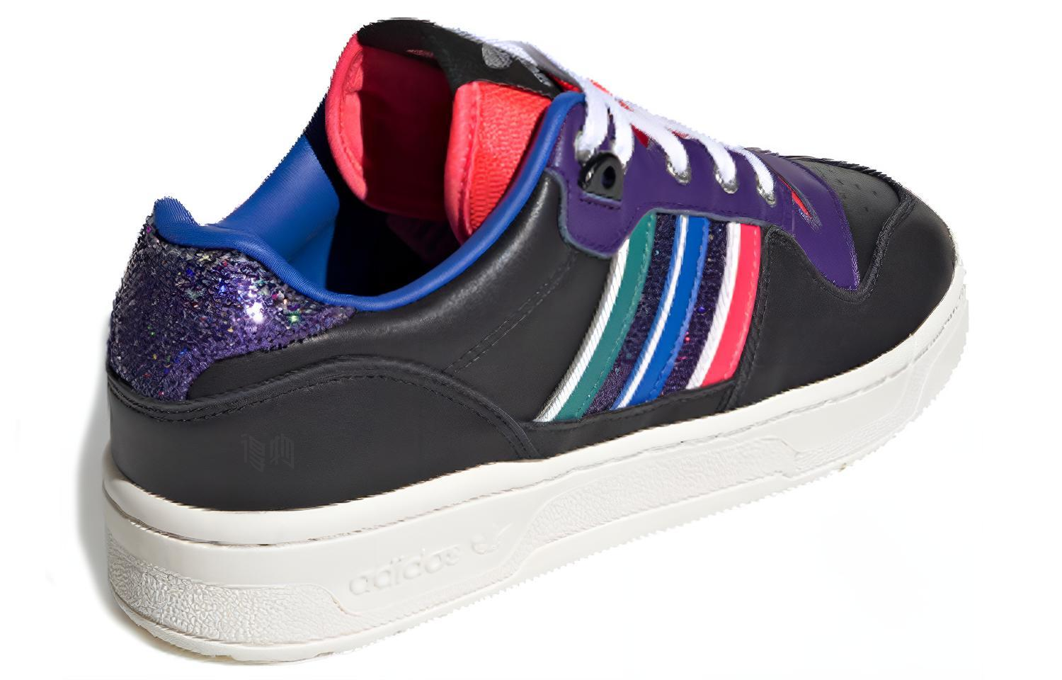 Женские кеды adidas originals Rivalry Low (черно-фиолетовый) — фото 4