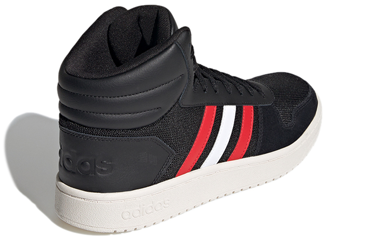 Мужские кроссовки adidas Hoops 2.0 (черно-красно-белые) — Чёрный / красный / белый — фото 3