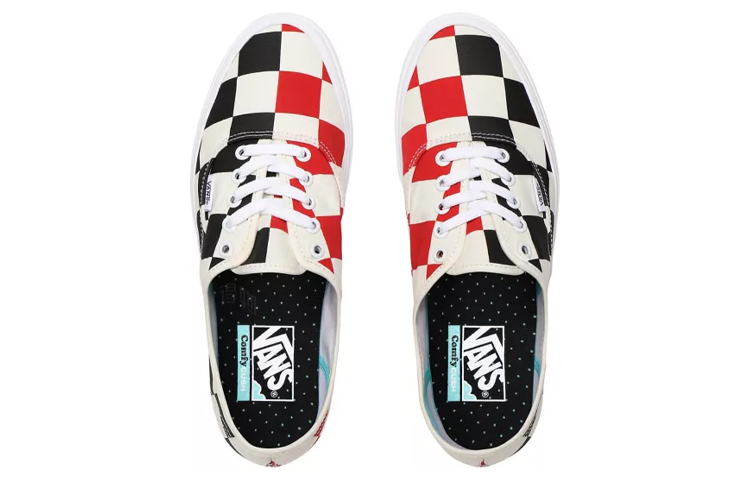 Кеды Vans Comfycush Authentic (черно-бело-красные) — фото 4