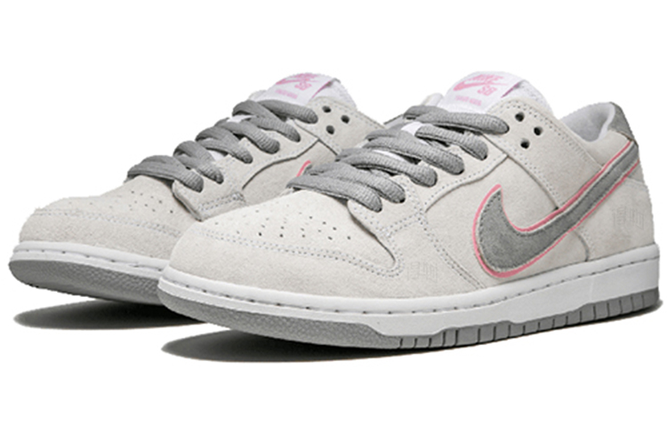 Кеды Nike Dunk SB Ishod W Flat Silver (серо-розовые) — Серый / розовый — фото 3