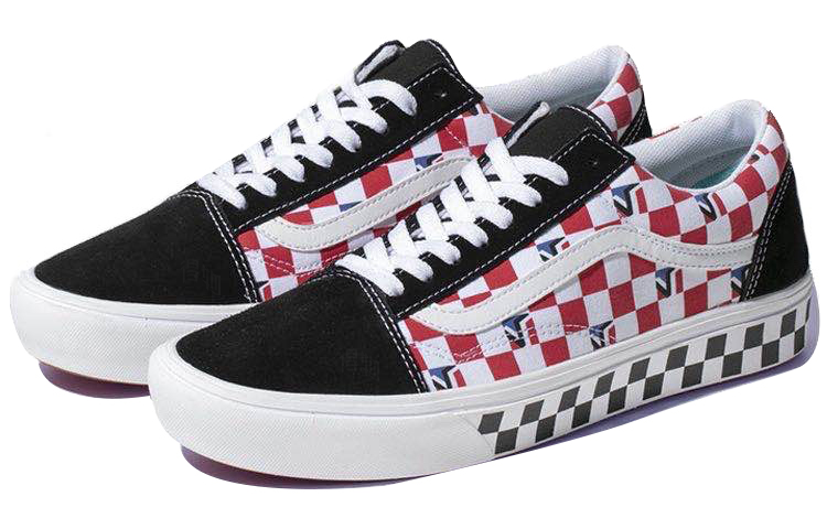 Кеды Vans Old Skool (красно-белый шахматный) — фото 3