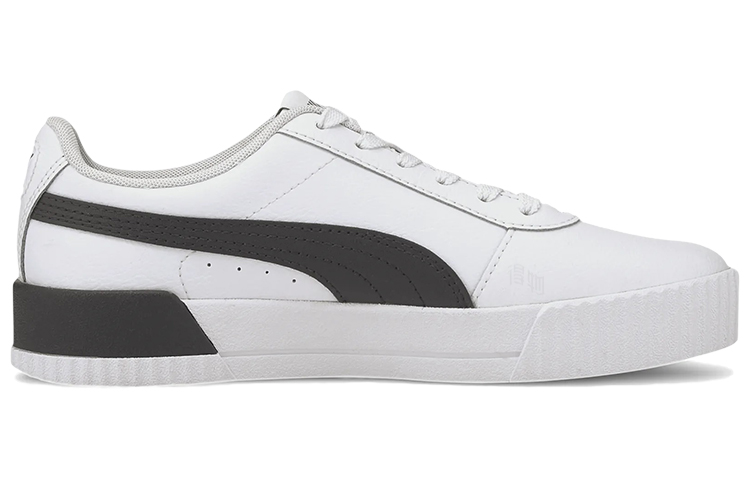 Женские кеды PUMA Carina Leather (бело-черные) — фото 2