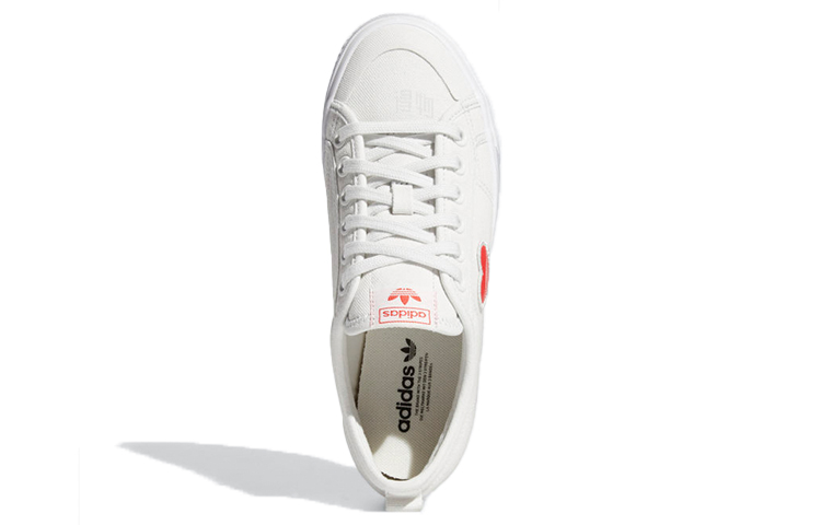 Женские кеды adidas originals NIZZA Trefoil (бело-красные) — фото 5