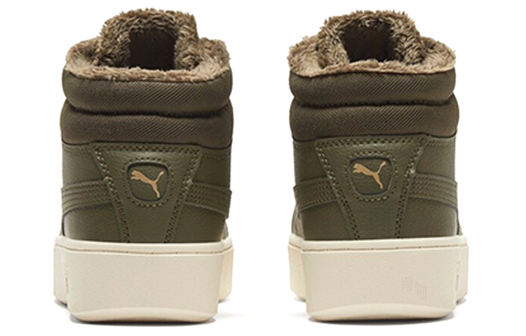 Женские кеды PUMA Vikky Stacked (черные) — 橄榄绿 — фото 5