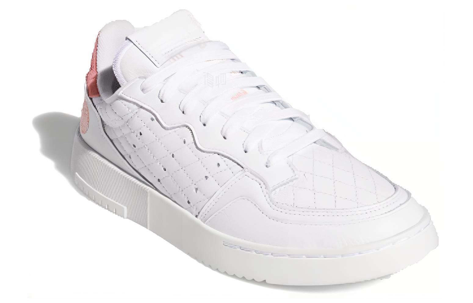 Женские кеды adidas Super Court (бело-розовые) — Белый / розовый — фото 2