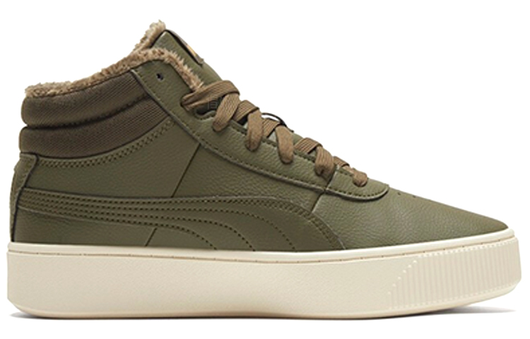 Женские кеды PUMA Vikky Stacked (черные) — 橄榄绿 — фото 2