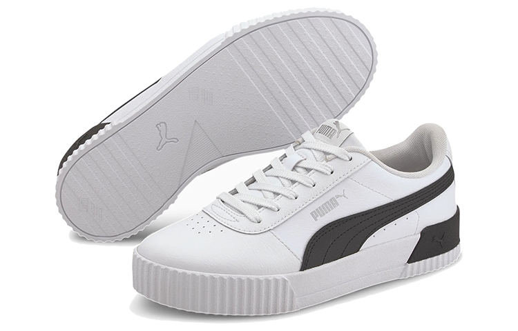 Женские кеды PUMA Carina Leather (бело-черные) — фото 3