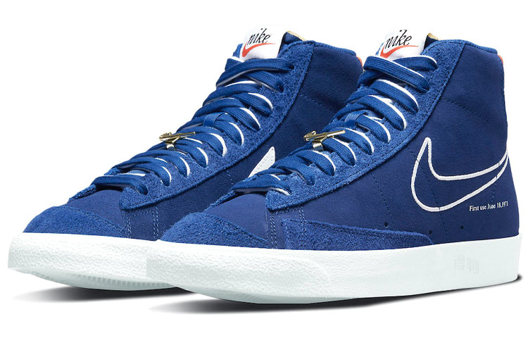 Мужские кроссовки Nike Blazer 77 "First Use" (синие) — фото 3