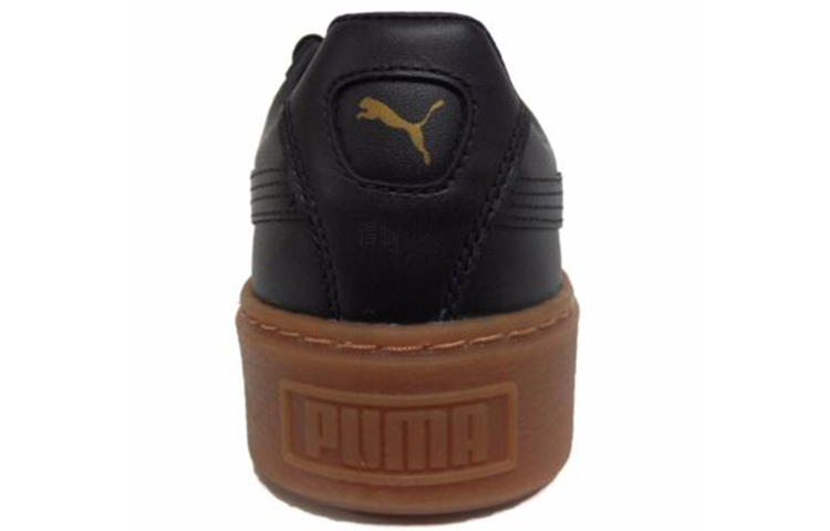Женские кеды PUMA Basket Platform Core (черный / коричневый) — Чёрный / коричневый — фото 4